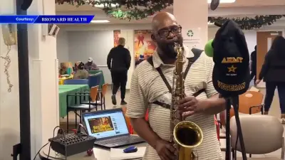 68-year-old trauma survivor gives surgeon who saved his life a musical surprise at Broward Health Medical Center