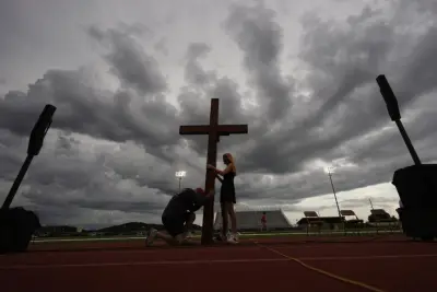 Hundreds gather at high school stadium to honor the many lost to Texas deadly floods