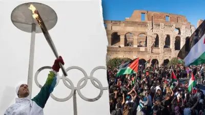 Police in Italy stop pro-Palestinian protesters from disrupting Olympic torch relay