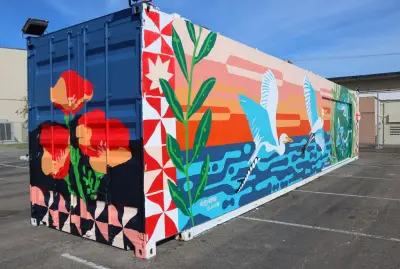 Volunteers come out to paint mural at new Pacific Beach Arts Center