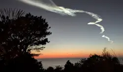 Routine SpaceX launch lights up San Diego sky at dusk