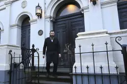 Congregation flees after arsonist sets fire to an Australian synagogue door