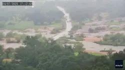 Quick-moving Texas river flood caught on camera in timelapse video