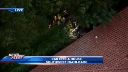 Driver hospitalized after crashing into home in SW Miami-Dade