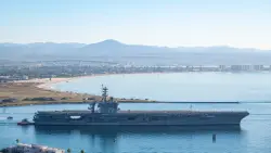 Carrier USS Abraham Lincoln deploys from San Diego with little fanfare
