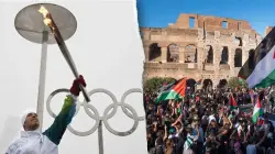 Police in Italy stop pro-Palestinian protesters from disrupting Olympic torch relay