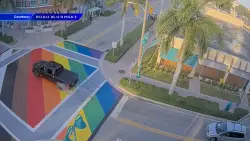 Authorities searching for driver who vandalized Pride intersection in Delray Beach