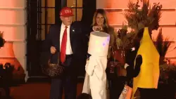 Trump strikes again with viral candy move during first Halloween back at White House