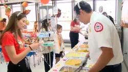Firefighters from Miami Fire Rescue share Thanksgiving with children at Holtz Children’s Hospital